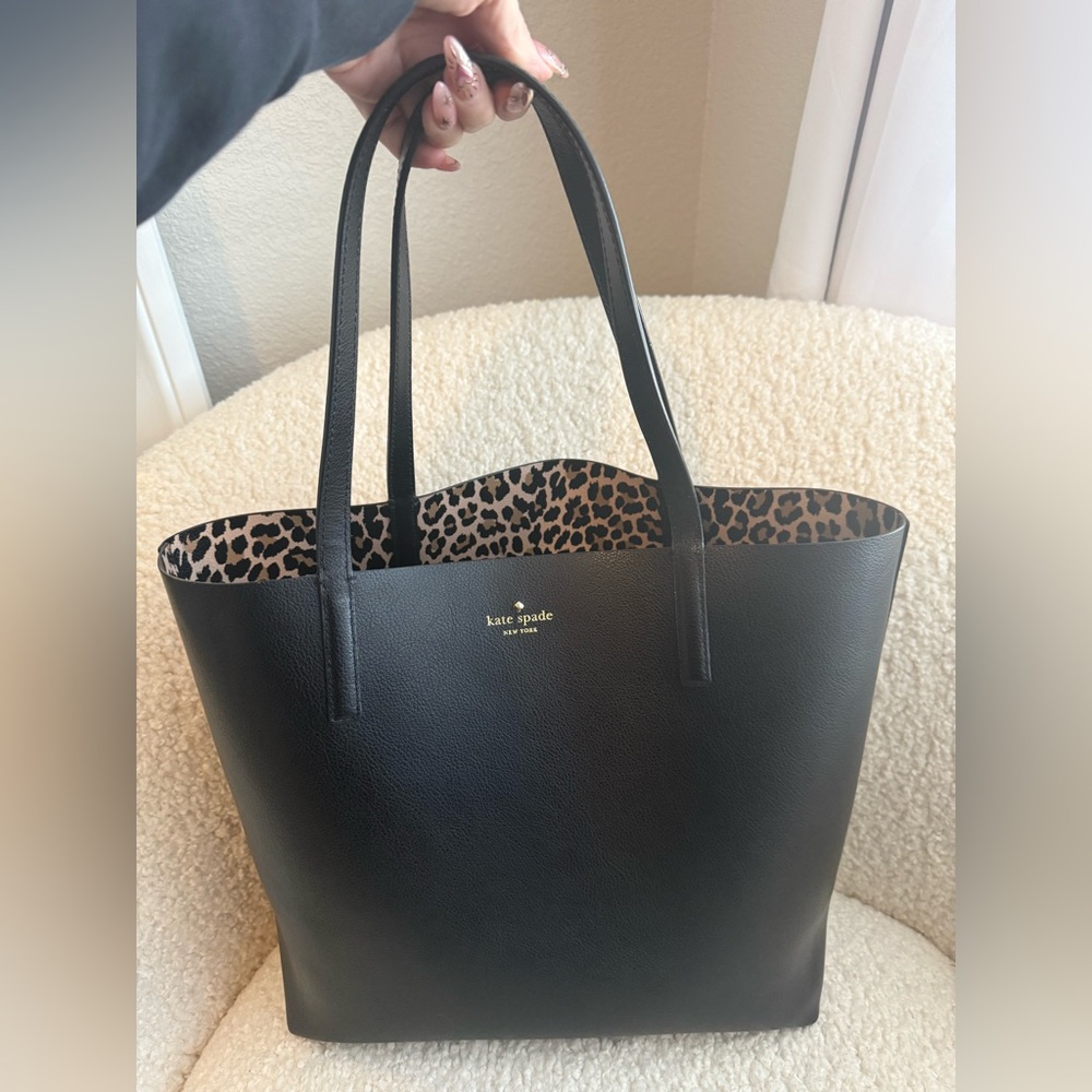 Kate Spade Mya Reversible Black Animal Print Tote